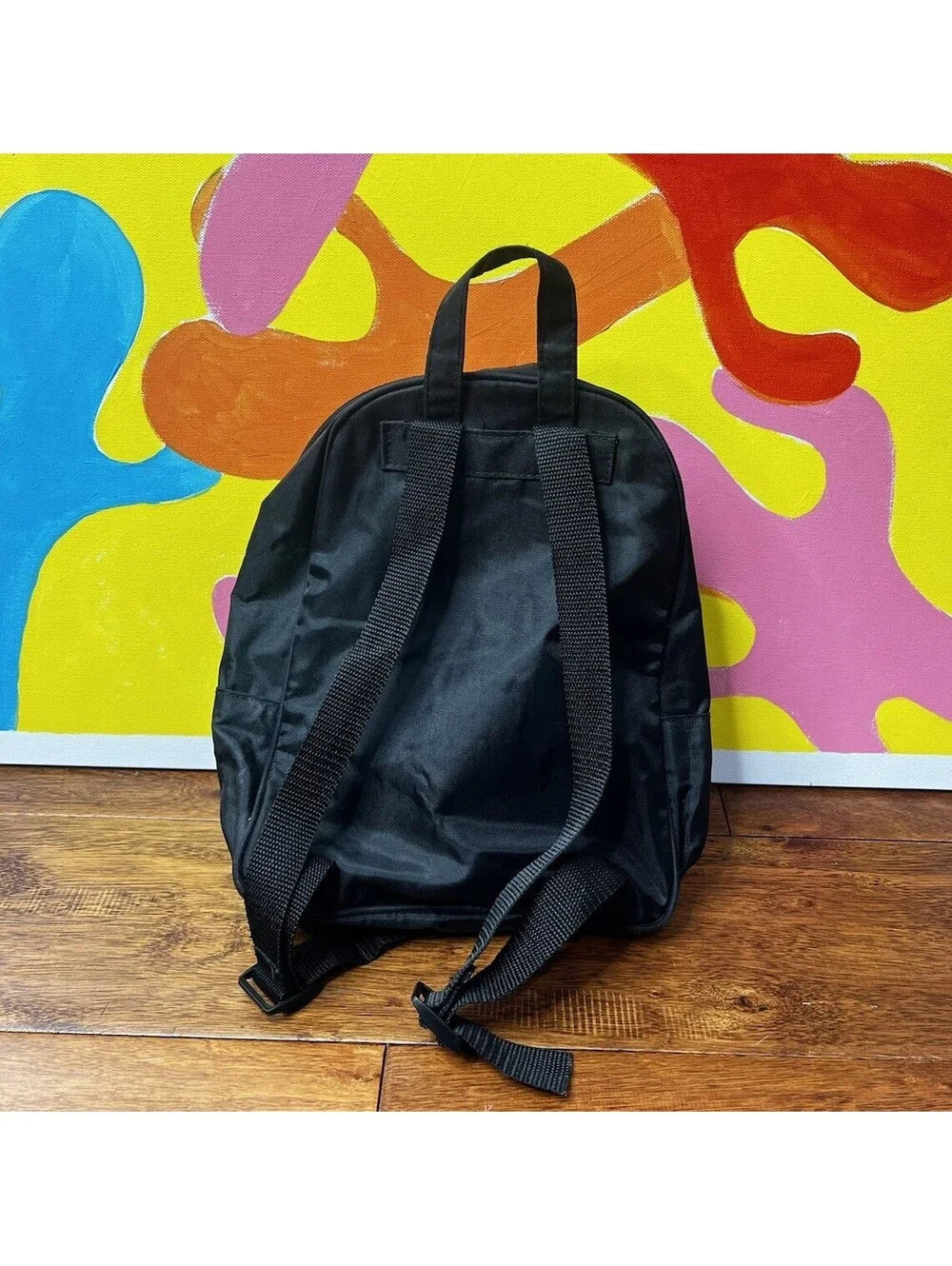 Vintage 90s Keds Black Nylon Mini Backpack Small Rucksack Travel Daypack Y2K